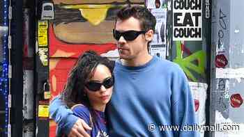 Harry Styles and fiancée Zoe Kravitz passionately kiss and hold hands in NYC as wedding plans are revealed