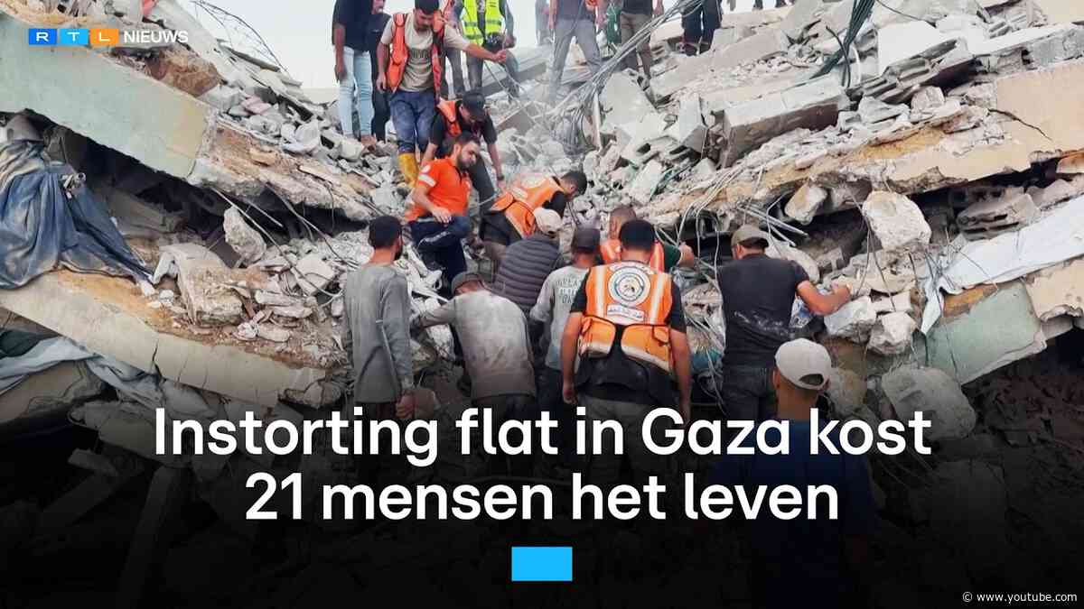 Instorting flat in Gaza kost 21 mensen het leven, onder wie 11 kinderen | RTL Nieuws