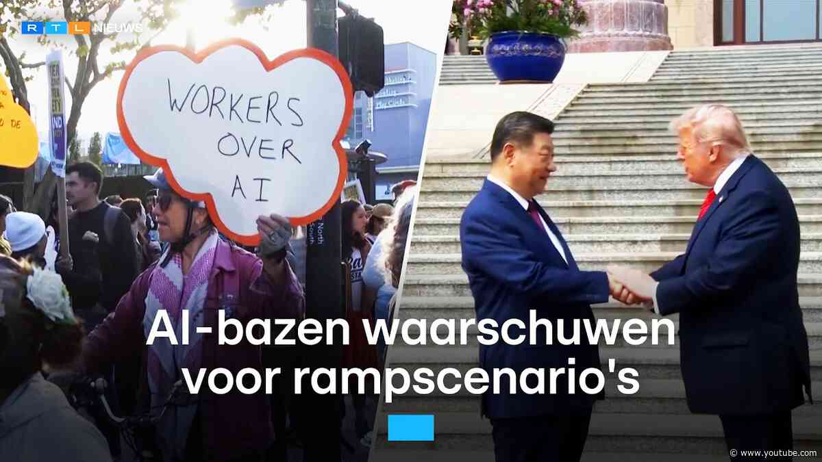 Kan AI de mensheid bedreigen? Techleiders luiden noodklok, maar Trump wuift het weg | RTL Nieuws