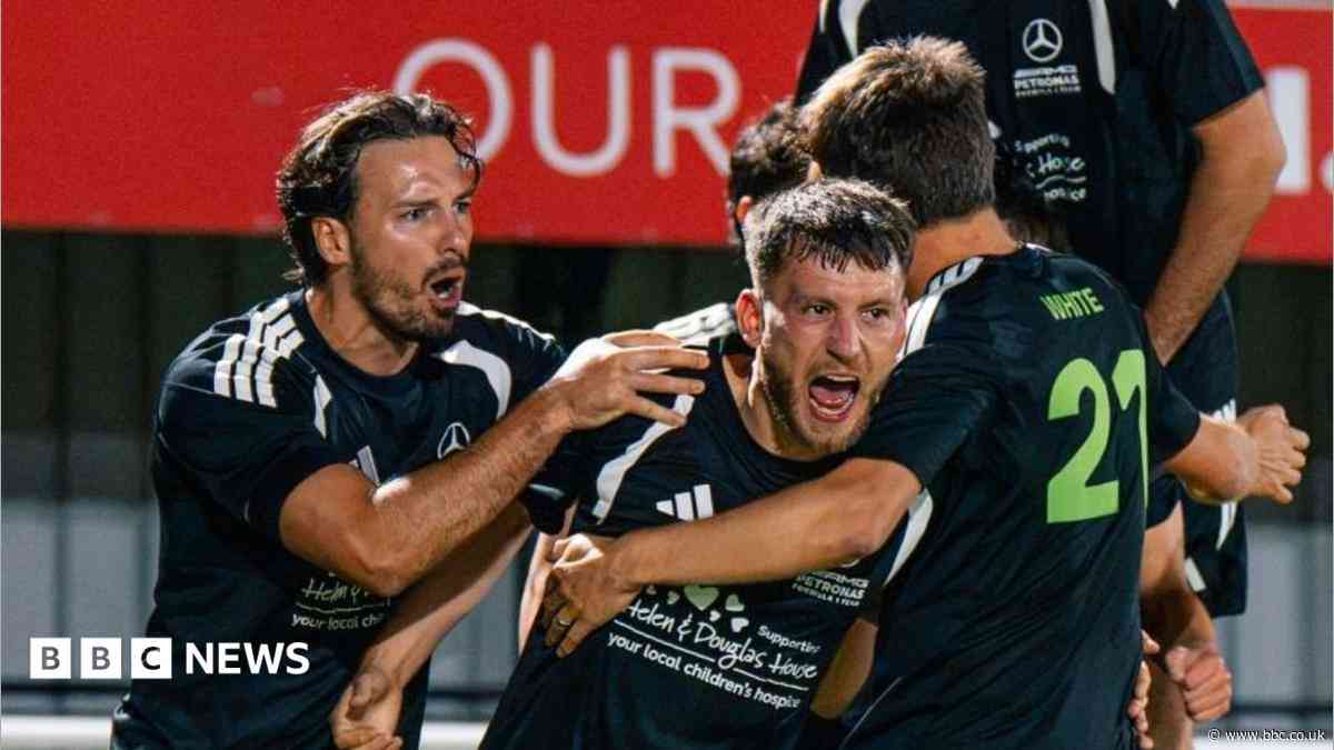 F1 rivals battle it out in charity football games