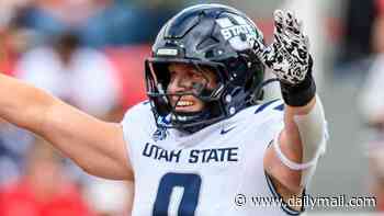 College football star leaves field in an ambulance with a neck injury after his body went limp following bruising hit