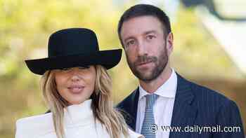 Pip Edwards and her new boyfriend Nicholas Nogarotto turn heads in monochromatic elegance at Royal Randwick's Surf to Turf Day in Sydney