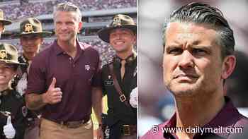 Pete Hegseth given raucous reception by fans at Texas A&M football game... before Trump's war secretary watches Aggies suffer crushing upset