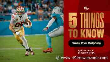 5 Things to Know: 49ers Home Opener vs. the Miami Dolphins