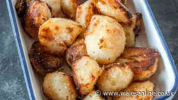 Roast potatoes will be golden if you coat them in 1 unusual item before cooking