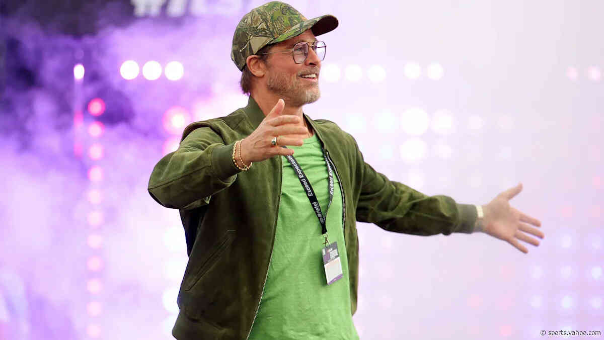 Brad Pitt Steals the Show During Star-Studded Night at Bristol NASCAR Race