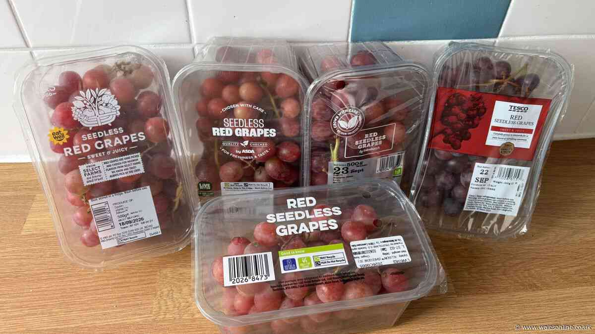 I tried grapes from Lidl, M&S, Tesco, Asda and Sainsbury's – winner was less than £2