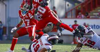 Career kick by Paredes lifts Stampeders to win