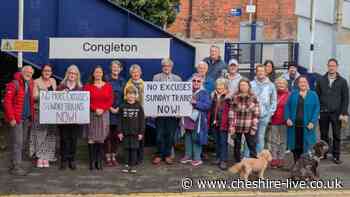 Protesters marking two years since Cheshire town's last Sunday train ran