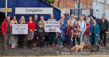 Protesters marking two years since Cheshire town's last Sunday train ran