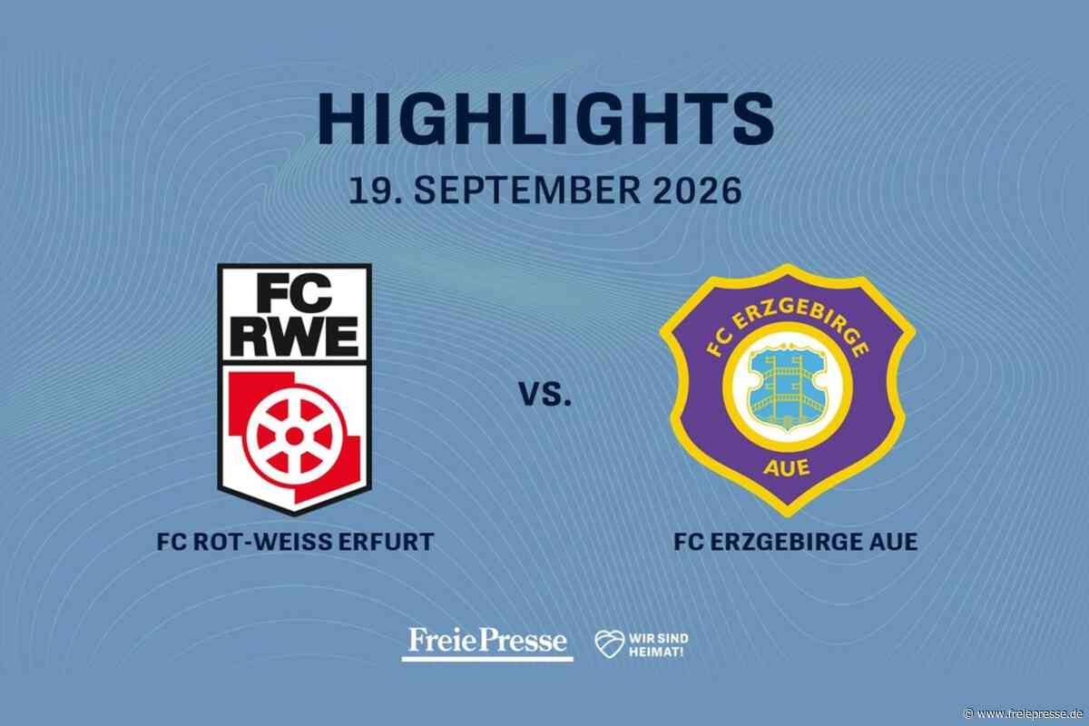 FC Rot-Weiß Erfurt – FC Erzgebirge Aue: Die Highlights des Spiels im Video