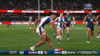 Warriors star's shocker leads to Knights try