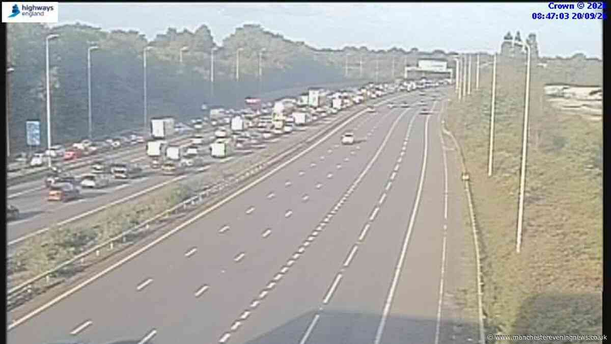 M60 LIVE as all traffic stopped on motorway after crash