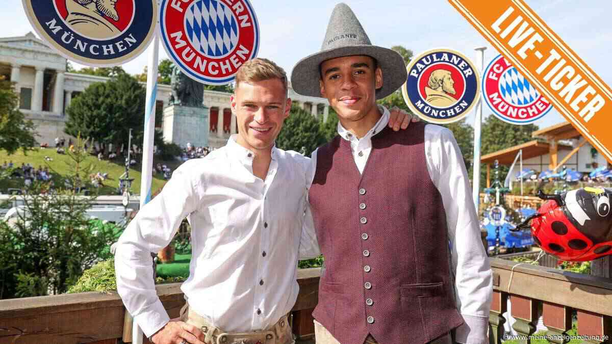 FC Bayern auf der Wiesn: Kimmich und Co. nach Kantersieg in Feierlaune