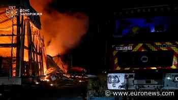 Russian drones devastate shopping mall in Zaporizhzhia city