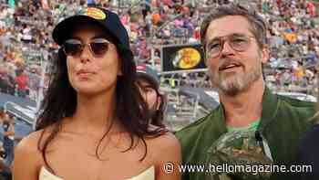 Brad Pitt's girlfriend Ines de Ramon turns up the heat in tiny leather dress for trackside date