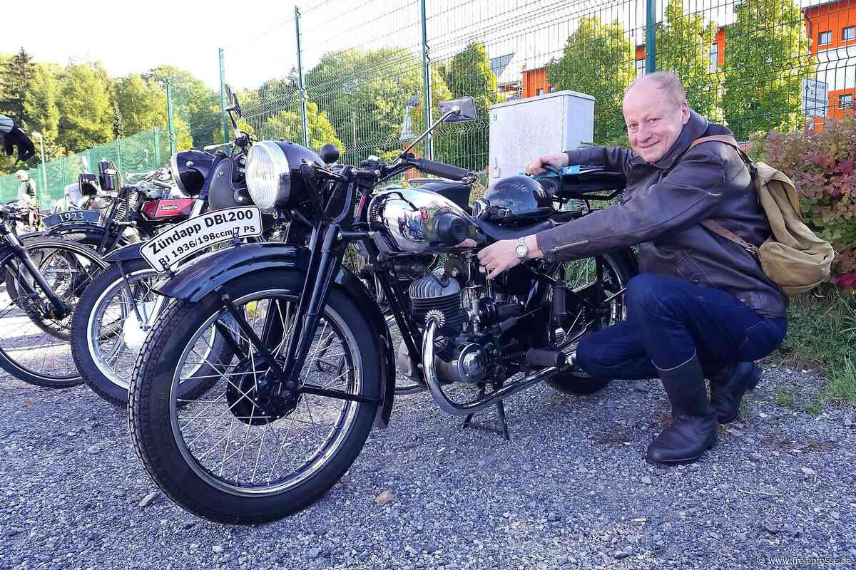 Unter Kohlenhaufen versteckt: Dieses Motorrad begeistert beim Oldtimertreffen im Erzgebirge