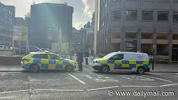 Three men rushed to hospital after stabbing outside gay bar - as police launch hunt for culprit
