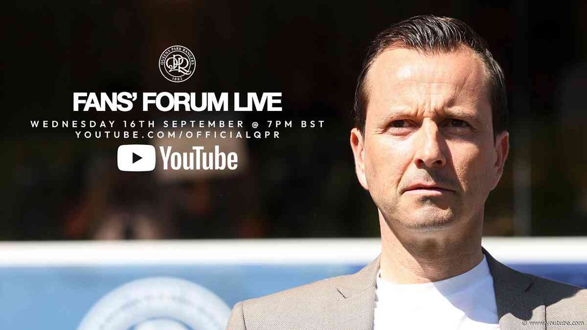 WATCH AGAIN: QPR Fans' Forum | September 2026