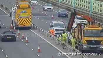 Huge M4 traffic queues after crash in Bristol - updates
