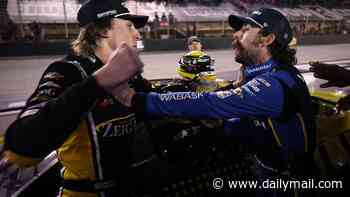 NASCAR star punches rival in the face as wild brawl breaks out on pit road after contentious end to race