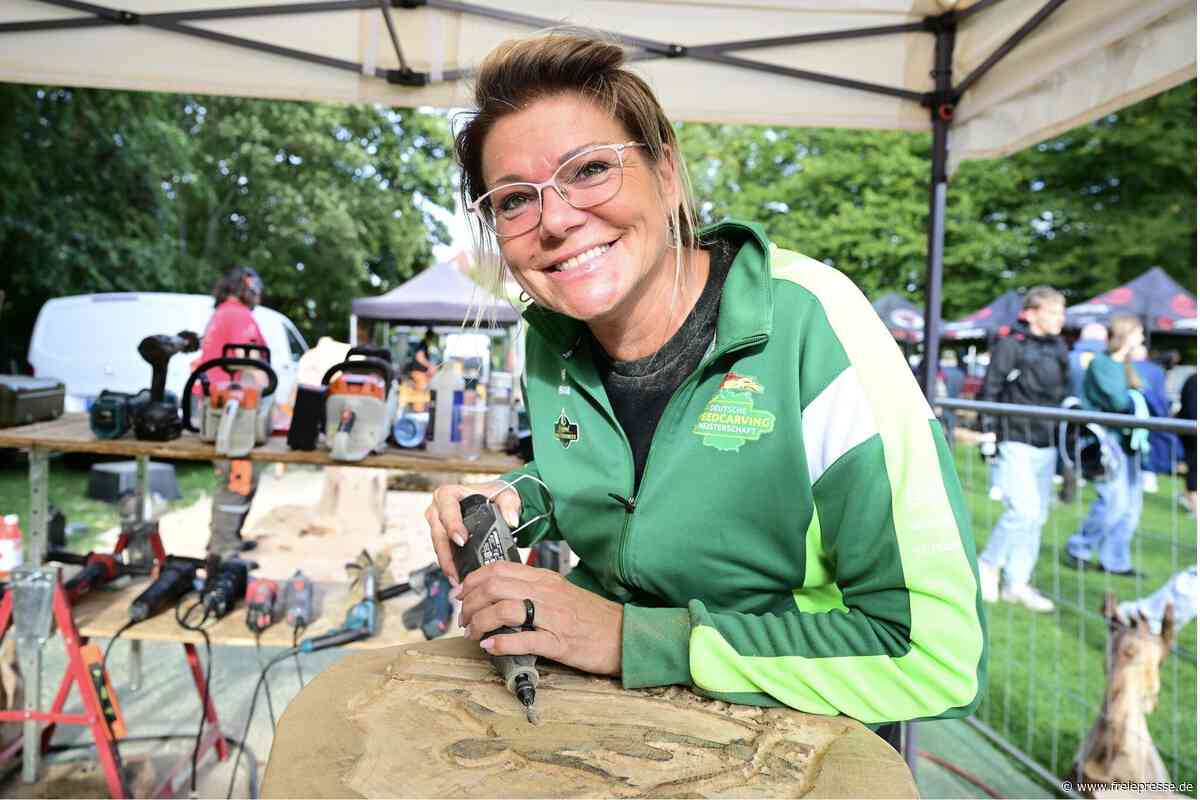Holz trifft Stein: Live-Kunst und Speedcarving-Meisterschaft in Jahnsdorf