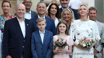 Prins Albert en prinses Charlene met kinderen Jacques en Gabriella (12) bij picknick in Monaco
