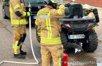 FW Weinheim: Überhitzte Bremsanlage an Quad beschäftigt Feuerwehr