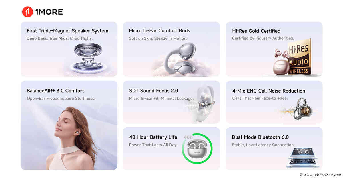 1MORE S20 Ultra Clip-On Earbuds Launch as a New All-Around Standard for Open-Ear Audio
