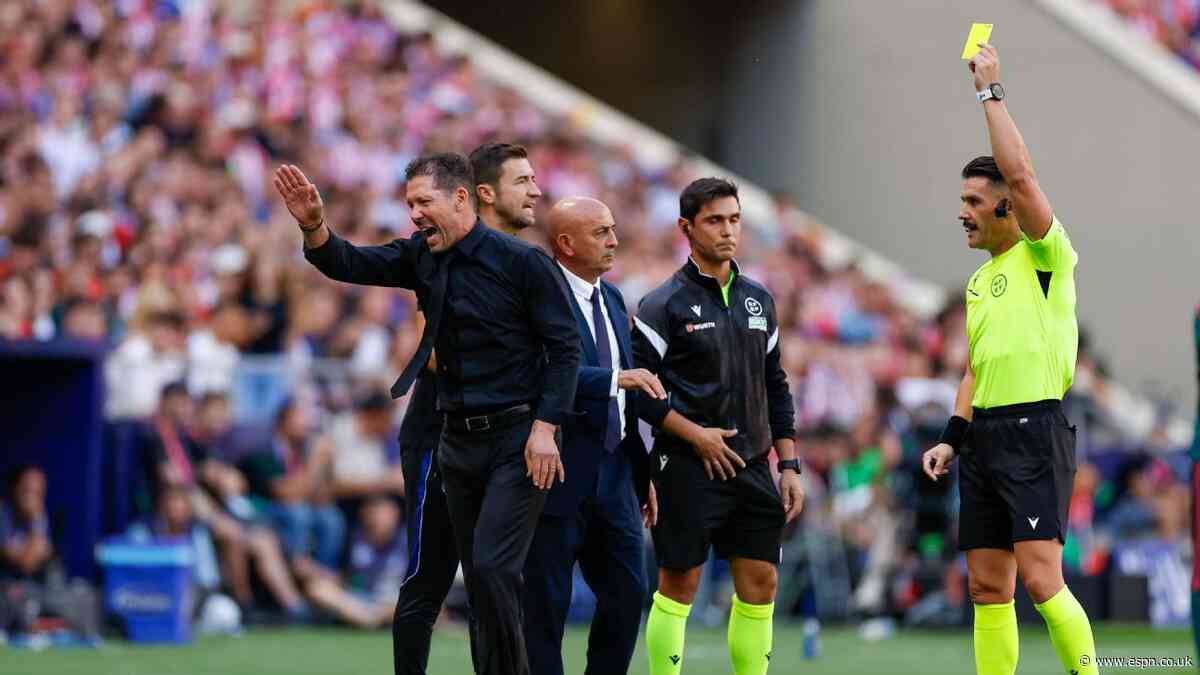 Atlético Madrid vs. Real Madrid LIVE: LaLiga updates as Simeone carded in opening minutes