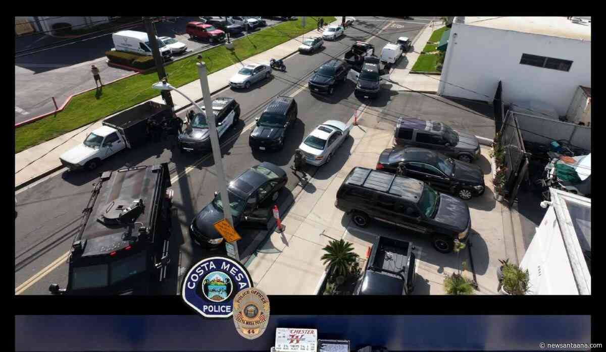 Costa Mesa Police arrest ten after serving a narcotics warrant on Pomona Avenue