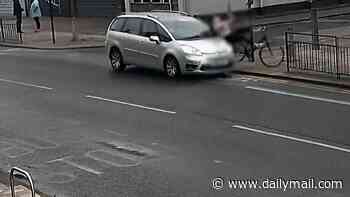 Moment 'blind' driver ploughs into cyclist after 'forgetting' to wear his glasses in sickening crash - before avoiding prison sentence
