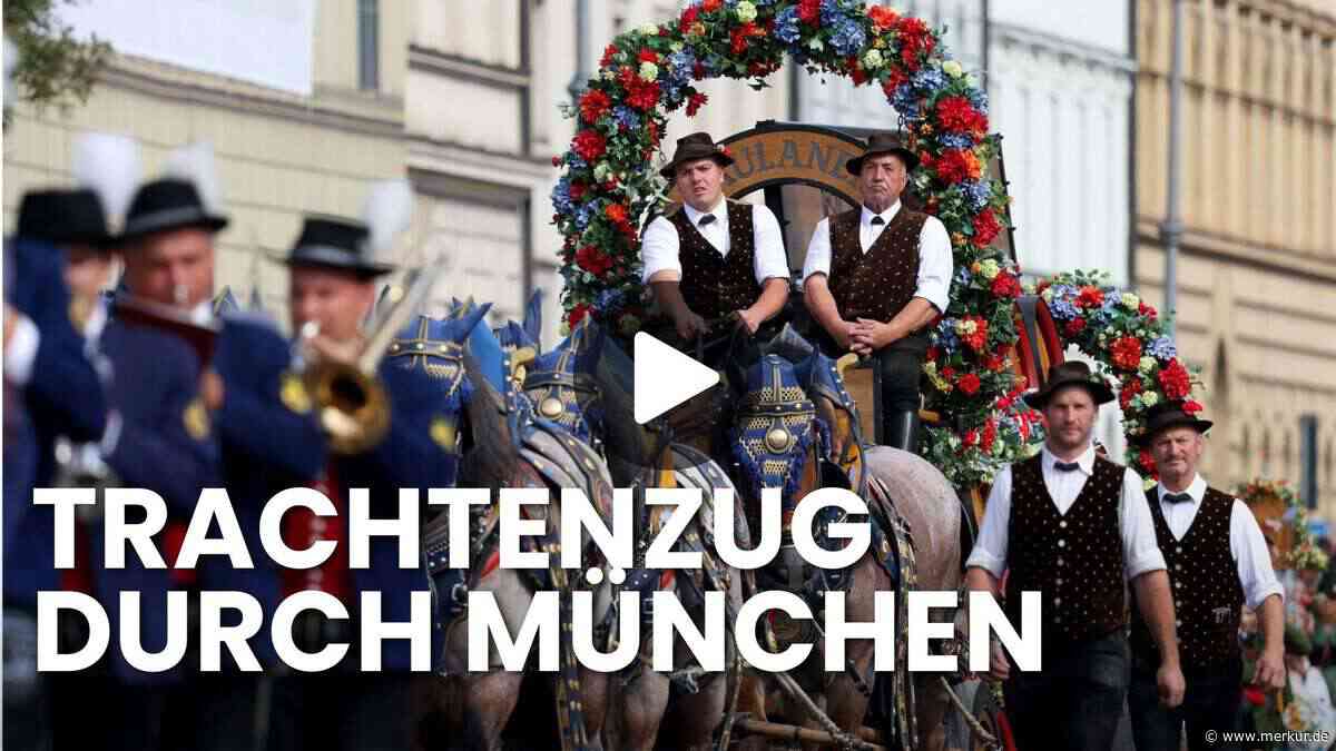 Im Video: Trachtenzug zieht durch Münchner Innenstadt