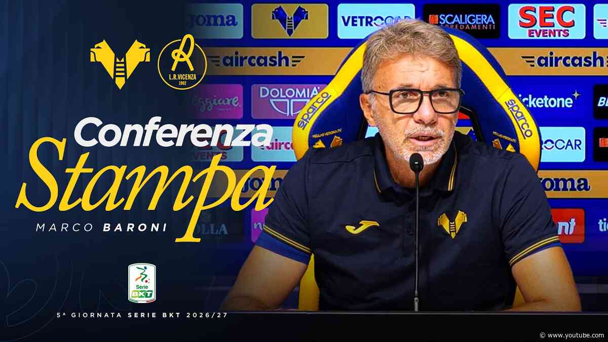Serie BKT 2026/27 | Le parole di mister Marco Baroni prima di #VeronaVicenza