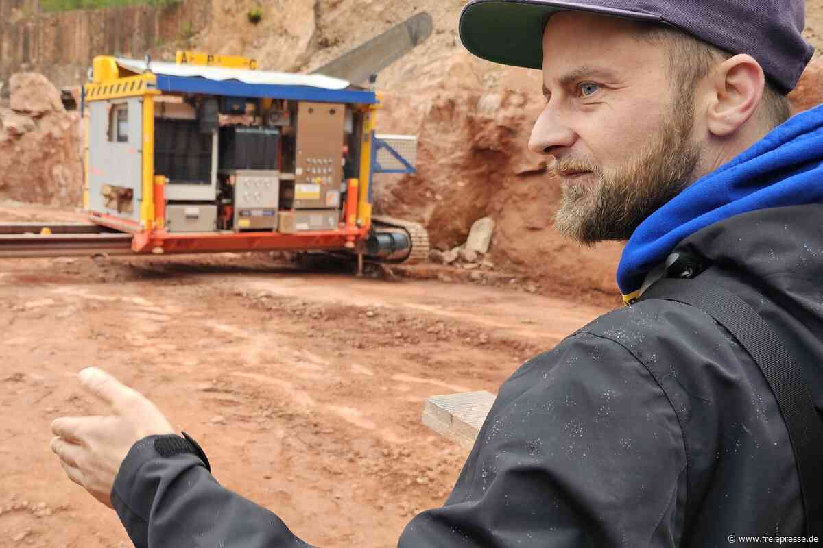 Was macht das Schwert im Stein? Seltener Einblick in den Rochlitzer Porphyr-Abbau