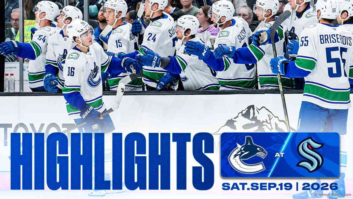 Game in 10 | Vancouver Canucks at Seattle Kraken Preseason Highlights (Sep 19 2026)