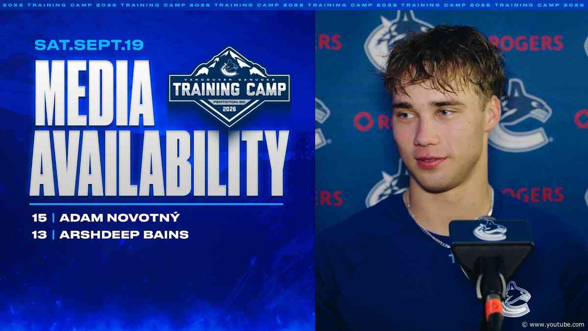 Adam Novotný & Arshdeep Bains Pregame Media | Preseason Canucks at Kraken (Sep 19 2026)
