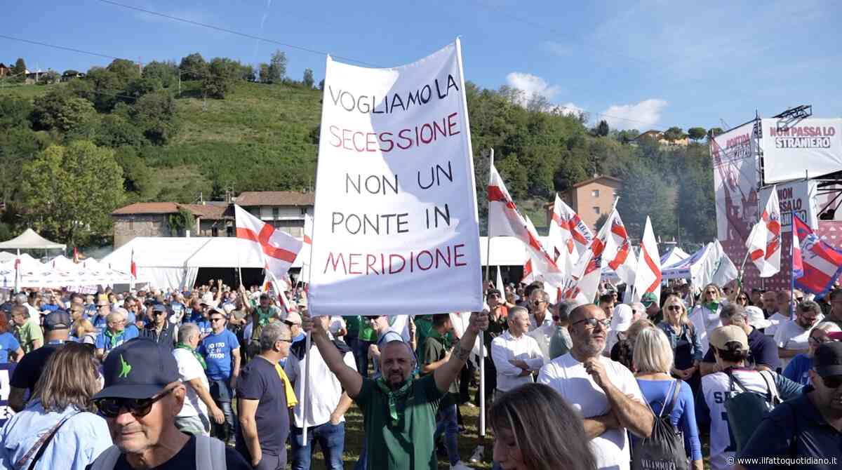“Questa sarà l’ultima Pontida per Salvini”. Il video racconto del raduno leghista tra deputati lancia coro e contestazioni (organizzate) contro i ribelli