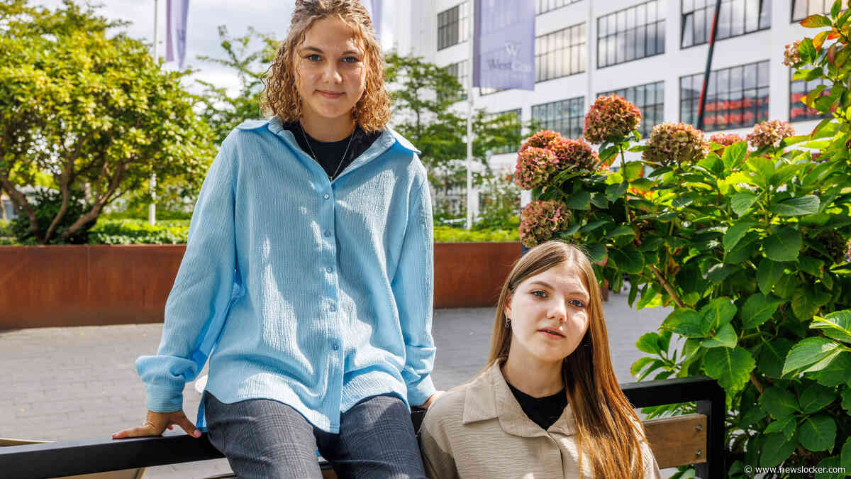Tweelingzussen Alina en Olha (19) vluchtten uit bezet Donetsk: ’In onze schoolboeken stond dat Oekraïne óns had gebombardeerd’