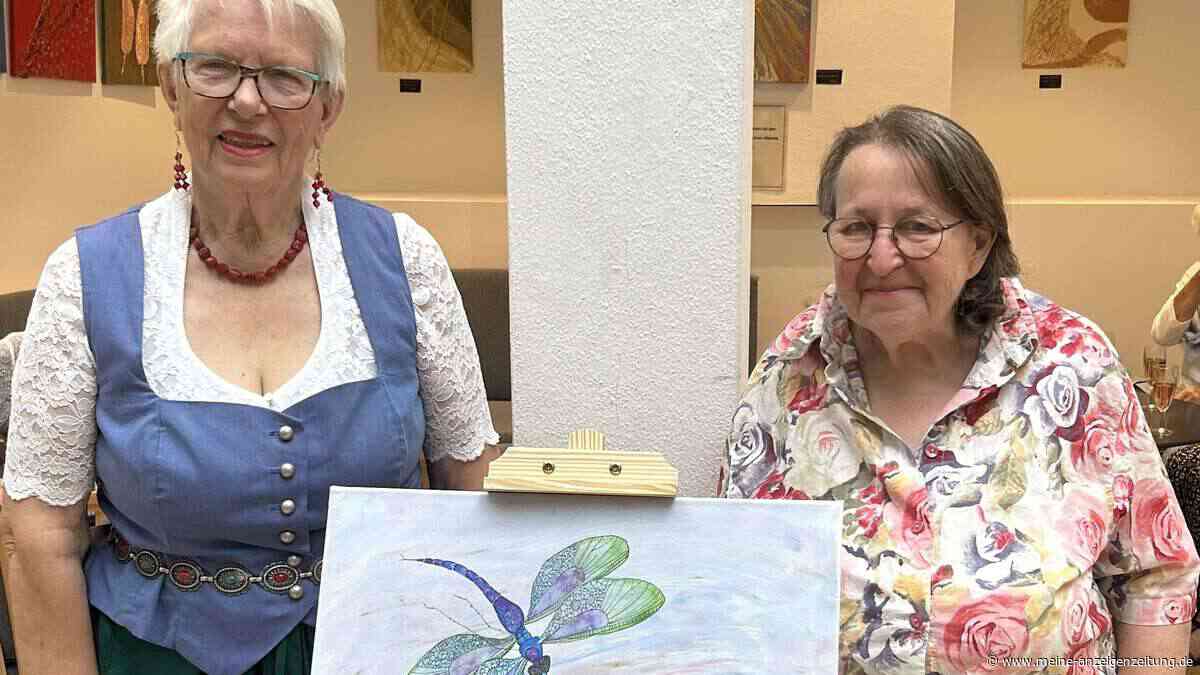 Gemälde und Cartoons über „Opa Fritz“: Zwei Künstlerinnen zeigen Werke im Echinger Mehrgenerationenhaus