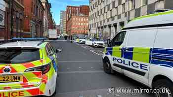 Counter-terrorism police swarm Manchester city centre with two arrested and cordon in place