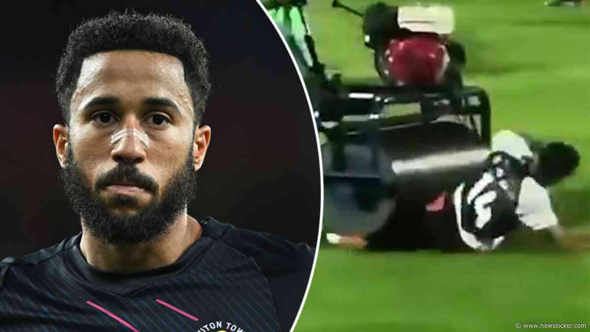 Bizar incident op voetbalveld: oud-international Engeland aangereden door pletwals