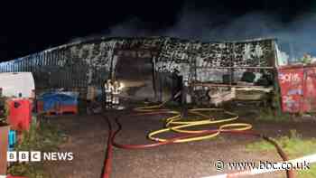 Building suffers partial roof collapse in fire