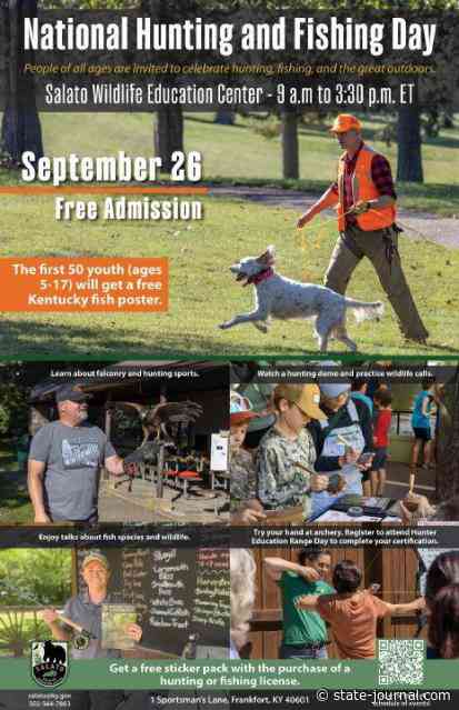 National Hunting and Fishing Day to be celebrated Sept. 26 at Salato Wildlife and Education Center