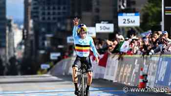 "Einfach wahnsinnig": Zeitfahr-Gigant Evenepoel teilt sich jetzt WM-Rekord mit Deutschem