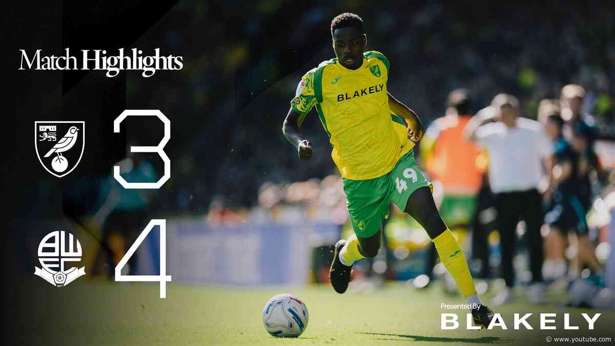 City lose at home 🏟️ | Norwich City 3-4 Bolton Wanderers | Highlights