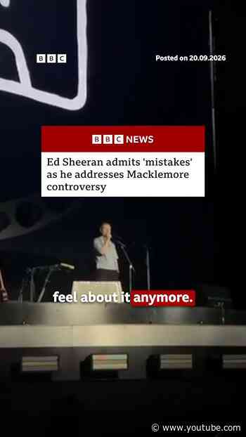 Ed Sheeran admits 'mistakes' as he addresses Macklemore controversy. #BBCNews