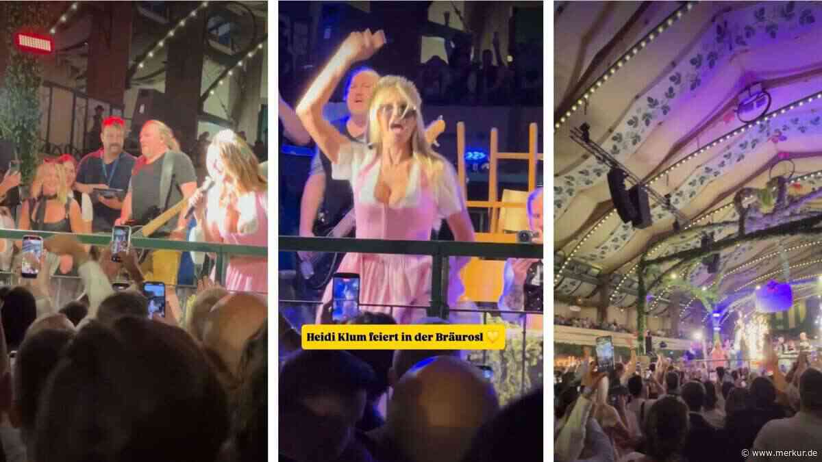 Bräurosl bebt: Plötzlich steht Heidi Klum auf der Bühne und singt 80er-Hit