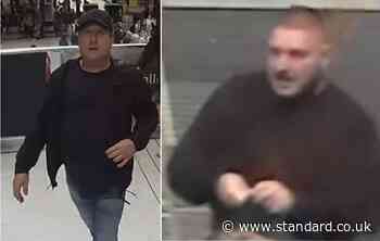 Police hunt for two men after victim's teeth knocked out at London station