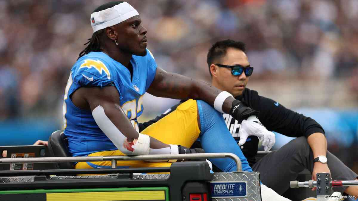 Chargers TE Njoku leaves game vs. Raiders with knee injury